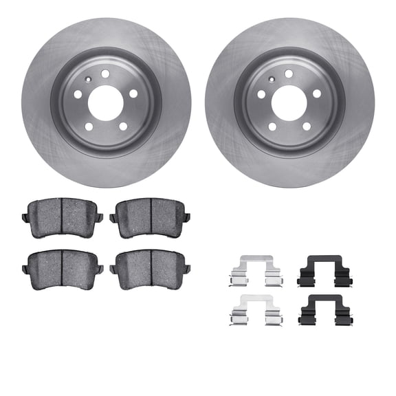 Dynamic Friction Company Rear Brake Rotors with 5000 Advanced Brake Pads includes Hardware 6512-73401