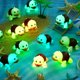 thumbnail image 4 of Juguete de baño de goma con forma de tortuga y pato para niños que brillan en la oscuridad, 24 unidades, 4 of 5
