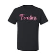 thumbnail image 2 of Wild Bobby, Fearless Pink Ribbon Support Warrior Women, Breast Cancer Awareness, Men Graphic Tee, Black, 5X-Large, 2 of 5
