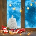 thumbnail image 4 of 2 FT Artificial Holiday Christmas Tree, Artificial Pencil Christmas Tree Xmas Tree for Home, Shops Office, Party, Holiday Christmas Decoration, Includes Stand, Silver, 4 of 6