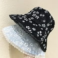 thumbnail image 3 of CoCopeaunts Black Bucket Hat for Women Soft Lace Flower Pearl Wide Brim Sun Hats Floppy Spring Summer Dress Ladies Basin Hat, 3 of 8