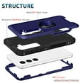thumbnail image 4 of for Samsung Galaxy S23 FE Case, Rugged Shockproof Heavy Duty Soft TPU Rubber Bumper Hard PC Back Hybrid Protective Case [with Ring Stand] for Galaxy S23 FE (Without Screen Protector) - Blue, 4 of 8