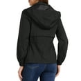 thumbnail image 3 of INSPIRE CHIC Women's Zip Front Windbreaker with Hood Lightweight Outdoor Hiking Hooded Jacket L Black, 3 of 6