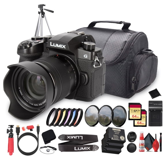 Panasonic Lumix G97 Mirrorless Camera   12–60mm Lens | 20.3MP MFT Sensor | 4K Video (DC-G97MK)   Monitor   Rode VideoMicro   2 x 64GB Memory Card   Tripod   More