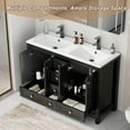 thumbnail image 6 of Eclife 48" Integrated Bathroom Vanity with Double Resin Sinks, Dual Sink Large Storage Cabinet, Eco-Friendly Design, 6 of 11