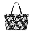 thumbnail image 2 of Xecao Lilies Flowers for versatile beach bag for women includes zipper pockets and waterproof material, ideal for vacations and adventures., 2 of 7