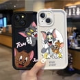 thumbnail image 5 of Funda de teléfono con dibujos animados Happy Tom y Jerry para iPhone, fundas suaves antideslizantes para iPhone 15, 14, 13, 12, 11 Pro Max, 15, 14 Plus, X, XS Max, 8, 7, 6, 5 of 5