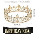 thumbnail image 3 of Birthday Sashes & Rhinestones Crowns Set for Men Boy Birthday Celebration Crowns Birthday Party Wedding Accessory Crownpiece, 3 of 9