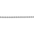 thumbnail image 2 of Leslie's Real 14kt White Gold 3mm Diamond- cut Rope Chain Chain Bracelet; 8 inch; for Adults and Teens; for Women and Men, 2 of 4