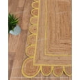 thumbnail image 3 of Scalloped Rug- Jute Rug, Jute Scalloped Rug, White Scallop Jute Rug, Bohemian Scallop Rug, Natural Jute Area Rug, Rectangular Custom Rug, 3 of 5