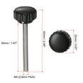 thumbnail image 2 of Uxcell 6 Pieces Knurled Clamping Knobs M5 x 50mm 304 Stainless Steel Threaded Stud 22mm Round Head Thumb Screws Black, 2 of 5