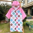 thumbnail image 3 of Faraee Unisex Kids Hooded Swim Cover Up Robe Boy Girl Terry Cloth Quick Drying Zip up Bathing Suit for Beach Pool Bath (7-13T,Red), 3 of 6