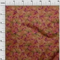 thumbnail image 2 of oneOone Georgette Viscose Fabric Laceleaf Leaves Sashiko Print Fabric by Yard 42 Inch Wide, 2 of 4