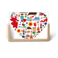 thumbnail image 1 of Spanish Heart Bullfight Flango Flag Photo Wooden Photo Frame Tabletop Display, 1 of 3