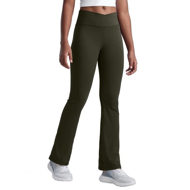 Pantalones CRZ YOGA Butterluxe de Cintura Alta y Pierna Acampanada en Oliva M