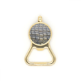 thumbnail image 1 of Leather  Design Beer Bottle Cap Opener Stainless Steel Key Chain, 1 of 3