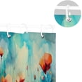 thumbnail image 5 of FREEAMG Flower Painting Shower Curtains Waterproof Fabric Shower Curtain Bathroom Decoration with Hooks Washable Bathroom Shower Curtains 60x72 Inch, 5 of 6