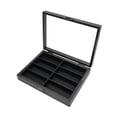 thumbnail image 2 of Organizador de gafas de sol con 8 ranuras, caja de colección de gafas, vitrina de gafas multifuncional para escritorio de tienda para mujeres y, 2 of 9