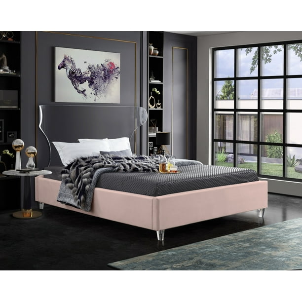 1p Modern King Size Bed Bedroom, How To Cover Bed Frame Legs