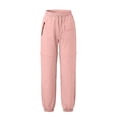 thumbnail image 5 of NOEGOEU Girls Cargo Pants Kids Convertible Waterproof Zip-Off Hiking Pants with Drawstring & Pockets (Pink,7-8 Years), 5 of 5