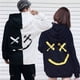 thumbnail image 2 of Spring and autumn new streetwear trend men's sweater casual men's and women's pullover hoodie trend two-color stitching topXL Gao Jinjia LED, 2 of 2