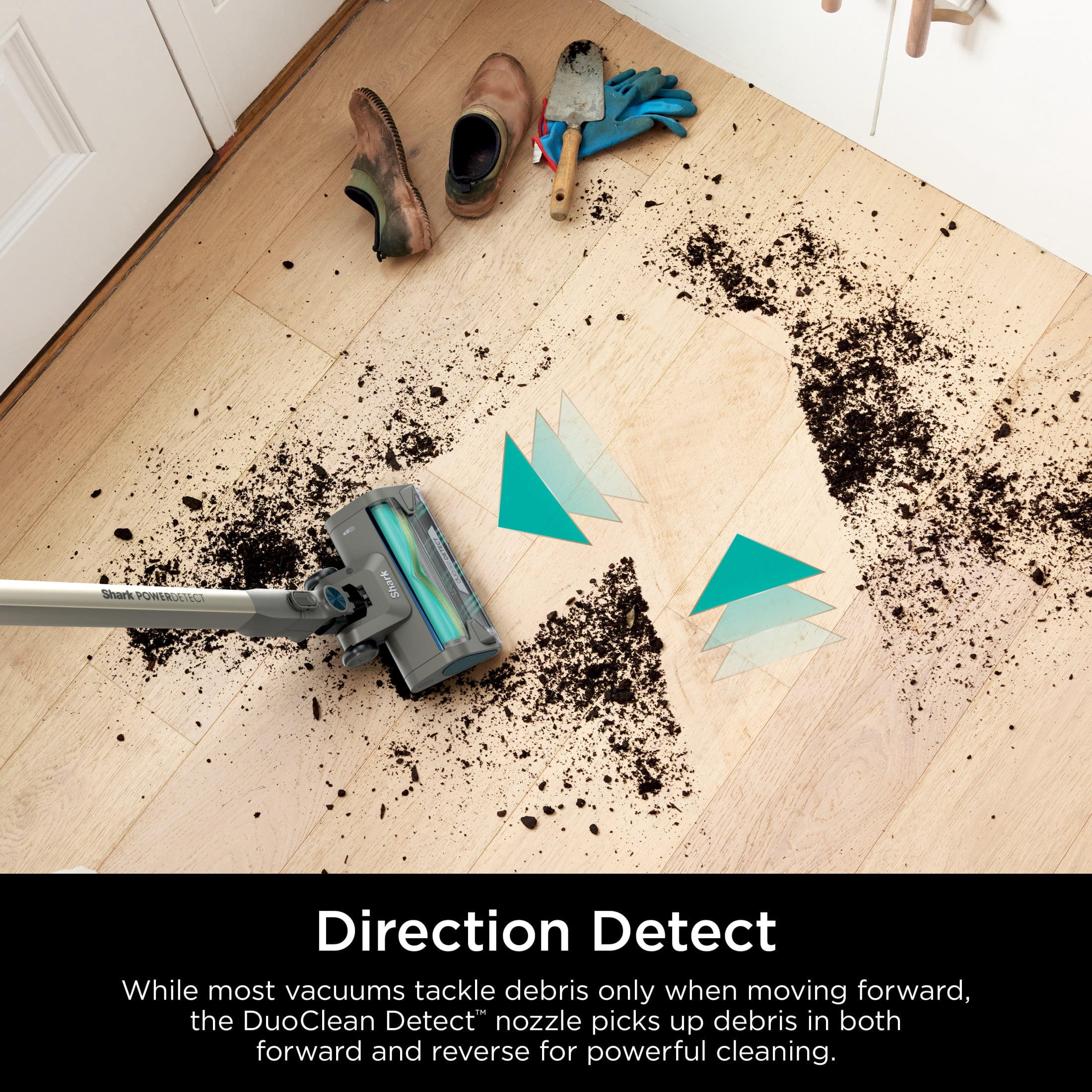 Shark PowerDetect Cordless Stick Vacuum, Carpet and Hardfloors, Auto Empty Base, DuoClean Detect Technology, Reverse Cleaning, 70-Min Run Time, IP3150 Gray