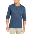 thumbnail image 1 of Club Room Men’s Thermal Henley Shirt (Blue 2XL), 1 of 7