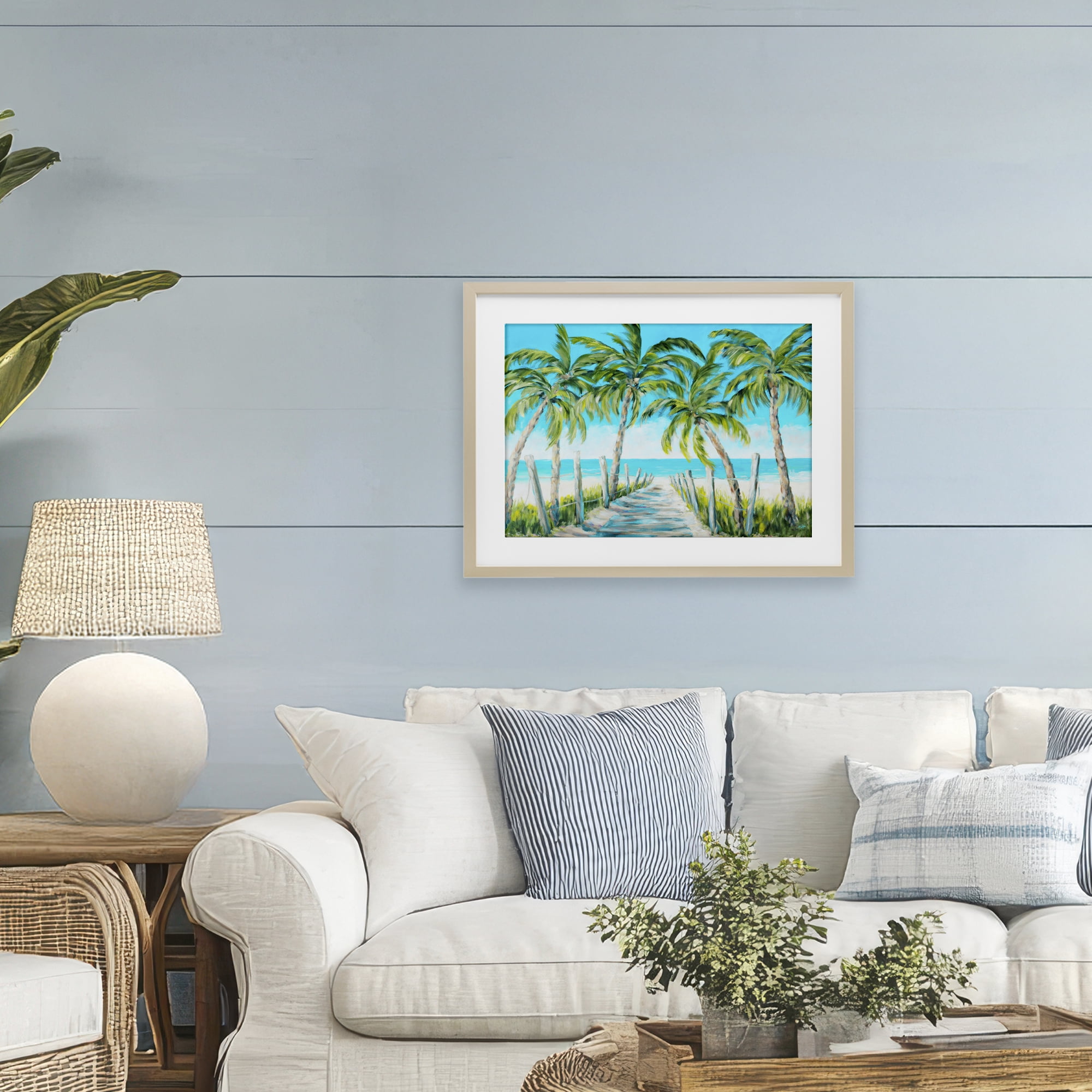 Stupell Industries The Path To Paradise Birch Framed Print Under Glass, design by Julie DeRice