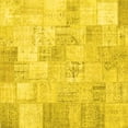 thumbnail image 1 of Ahgly Company Indoor Square Patchwork Yellow Transitional Area Rugs, 5' Square, 1 of 4