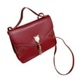 thumbnail image 5 of Women Flap Shoulder Bags Tote Bag Soft Leather Fashion Casual Shopping Bag Satchel Girls Purses Crossbody Bags for Outdoor Evening Traveling red, 5 of 8