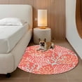 thumbnail image 2 of Round Rugs 3Ft, Orange Red Coral Coastal Round Area Rug Washable Indoor Throw Carpet, Ocean Nautical Seaside Beach Small Non Slip Circle Rug for Bedroom Living Room Home Decor Aesthetic, 2 of 8