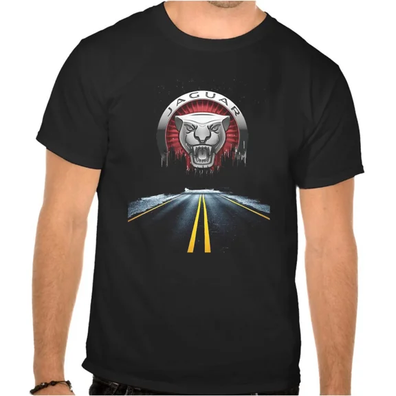 Jaguar Autobahn Car Logo Black T-Shirt -1134