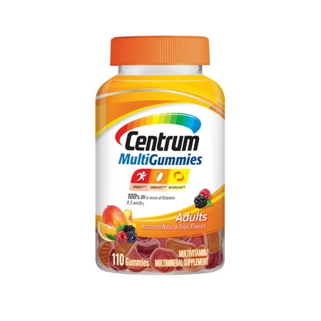 Centrum MultiGummies Adult (110 Count) Multivitamin/Multimineral Gluten-Free Supplement Gummies. Now better Tasting with 25% more nutrients (4)