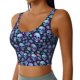 thumbnail image 2 of Balery Skull purple flower Sujetadores deportivos con espalda cruzada para mujer, acolchados, sin costuras, de alto impacto, ideales para yoga, gimnasio, entrenamiento y fitness.-, 2 of 8