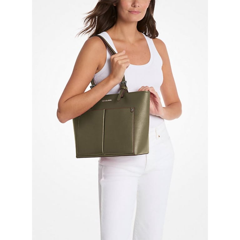 Michael Kors Women's Jet Set Medium Pocket Tote Bag (Olive