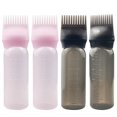thumbnail image 1 of ZGQHZR Paquete de 4 botellas aplicadoras de peine de raíz - 6 oz (2 rosas + 2 negras) para champús y salones de tinte para el cabello, 1 of 5