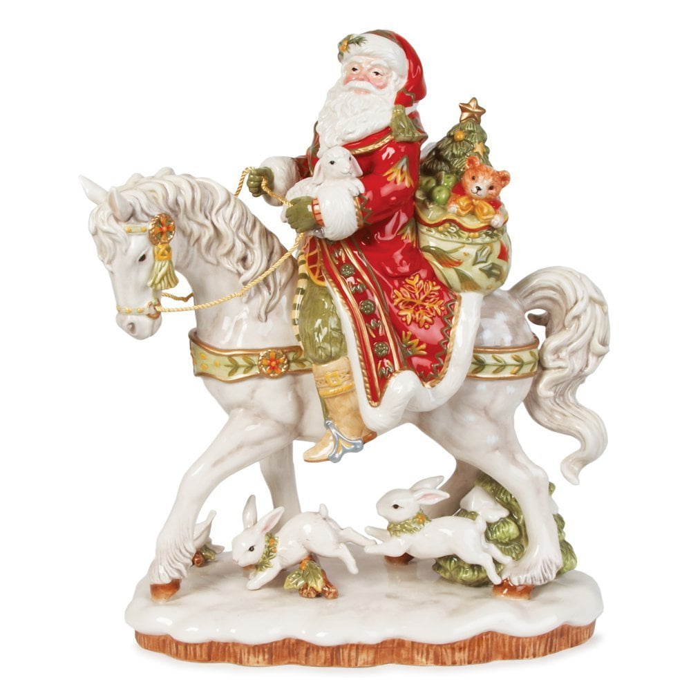 fitz and floyd santa on horse