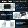 thumbnail image 5 of Passenger Side Upper and Lower Door Hinges for Jeep Grand Cherokee 2013-2021 for Dodge Charger Durango Front Right Car Door Pivot for Chrysler 300 2013-2023 55113664AI 55113660AC, 5 of 7