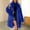 Blue, variant on Plcasen Womens Faux Fur Coat Long Warm Fluffy Fur Jacket | Lapel Collar,Long Sleeve, Winter Furry Coat, Fuzzy Shaggy Jacket