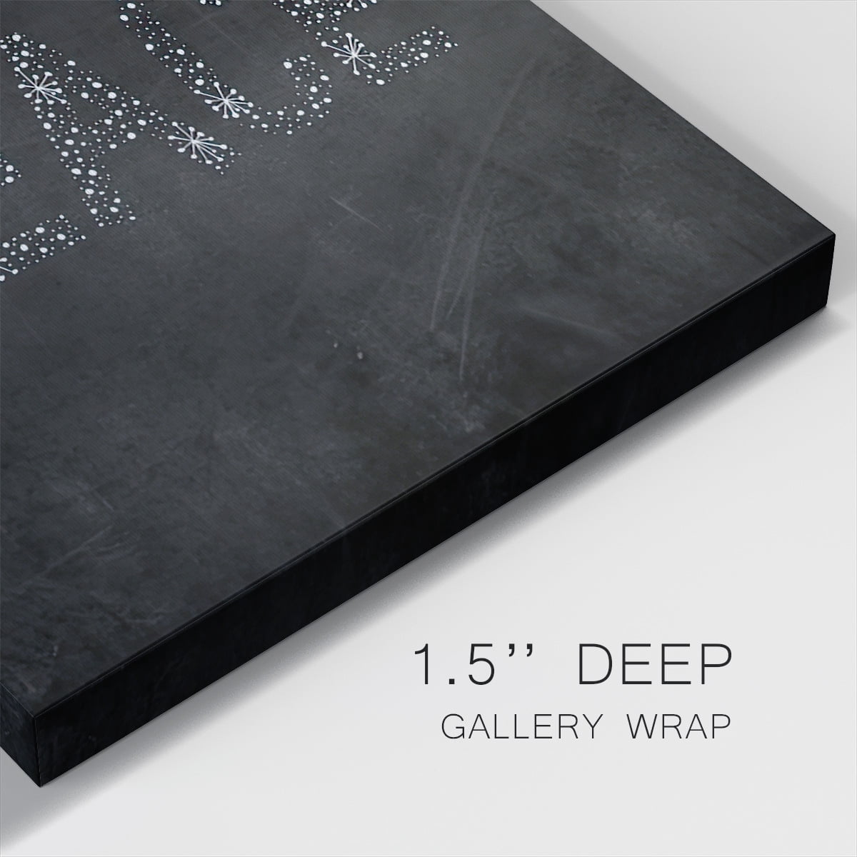 Peace Starburst - Dark Gray- Gallery Wrapped Canvas