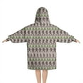 thumbnail image 2 of Brown Bigfoot and Pine Tree Pattern Blanket Hoodies for Kids 6-13YR Oversize Wearable Blanket Hoodies for Boys Girls Teens, 2 of 7