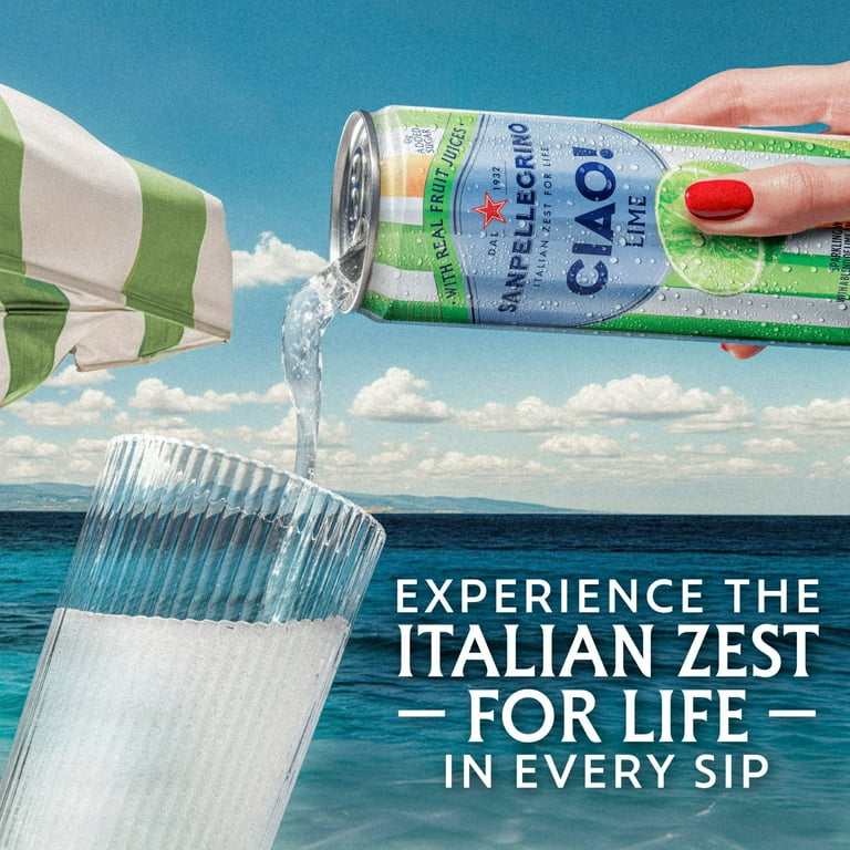 Sanpellegrino CIAO Lime Sparkling Water, 11.15 fl oz, 24 Pack photo 2