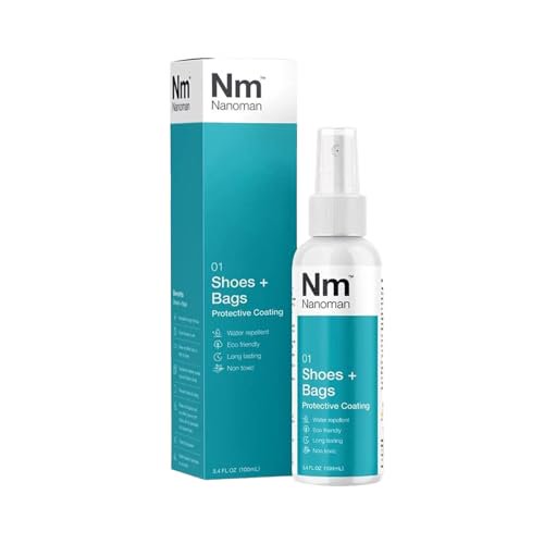 NANOMAN Shoe Protector Spray – Shoe & Boot Waterproofing Spray - Water & stain repellent - For Shoes Boots Sneakers Uggs Incl Suede, Leather Nubuck, even White Shoes.