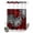 Red, variant on No Hook Shower Curtain, Aqua White Shower Curtains for Bathroom with See Through Top Window, Abstract Grey Chrysanthemum Flower Floral Waterproof & Washable Bath Curtain Stall 48"x72"