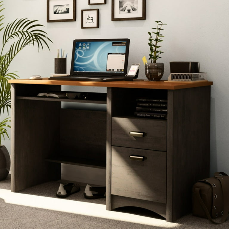 South Shore Gascony Computer Desk with Keyboard Tray Multiple Finishes