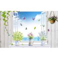 thumbnail image 4 of Matsuzay DIY pegatinas de pared exquisita decoración de la habitación calcomanías temáticas de plantas interior DIY escena diseño flor calcomanía Decoración del hogar Matsuzay HA074979-00, 4 of 6