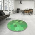thumbnail image 3 of Ahgly Company Indoor Round Patterned Green Pepper Green Area Rugs, 7' Round, 3 of 6