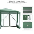 thumbnail image 4 of Outsunny 13' x 11' Garden Party Tent Hexagon Patio Canopy w/ Netting Green, 4 of 9