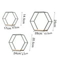 thumbnail image 6 of Leaveforme Geometric Hexagon Shaped Floating Shelves, Honeycomb Shelves, Home Decor, Metal Wire and Rustic Wood Wall Storage Shelves for Bedroom, Living Room, Bathroom, Kitchen and Office, 6 of 6
