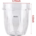 thumbnail image 3 of 2 Pack Replacement Parts Cup with Lid,Compatible with Ninja Blender Auto iQ BL480 BL482 BL642 NN102 BL682 BL450 BL2013 (2 12oz), 3 of 7
